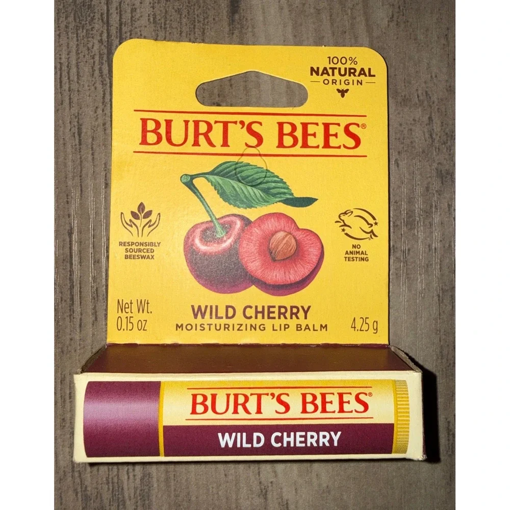 Burt's Bees Lip Balm 0.15oz Wild Cherry Moisturizing NEW
